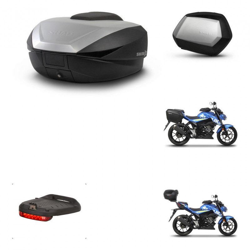 SHAD SH35 PREMIUM suitcases + mounting bracket SH59 trunk accessories 59L KIT-460548