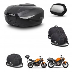 SHAD Maletas SH35 PREMIUM + soporte montaje baul SH58 accesorios KIT-460581