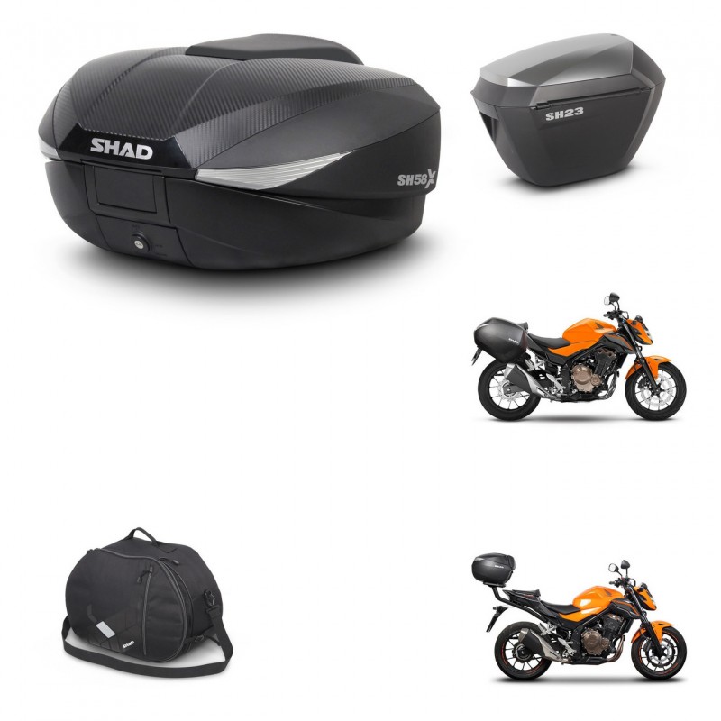 SHAD Maletas sh23 alu + soporte montaje baul SH58 accesorios KIT-460582