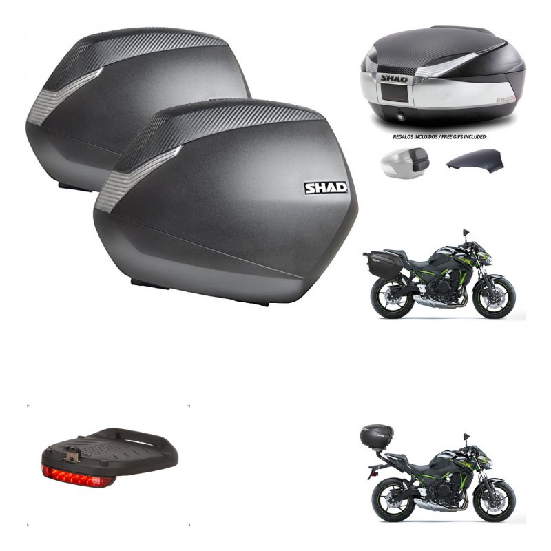 SHAD Baul SH48 tapa respaldo + soporte montaje maletas SH36 accesorios KIT-460591