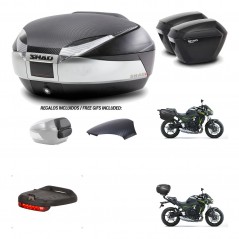 SHAD Maletas sh23 + soporte montaje baul SH48 tapa respaldo accesorios KIT-460593