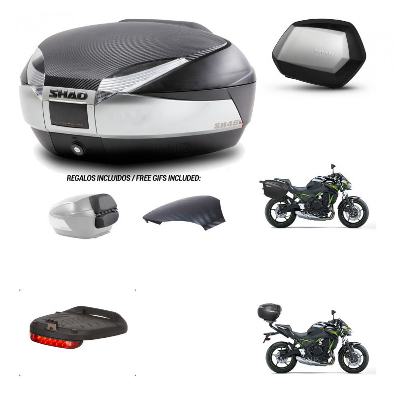 SHAD SH35 PREMIUM suitcases + mounting bracket SH48 trunk backrest cover accessories KIT-460594