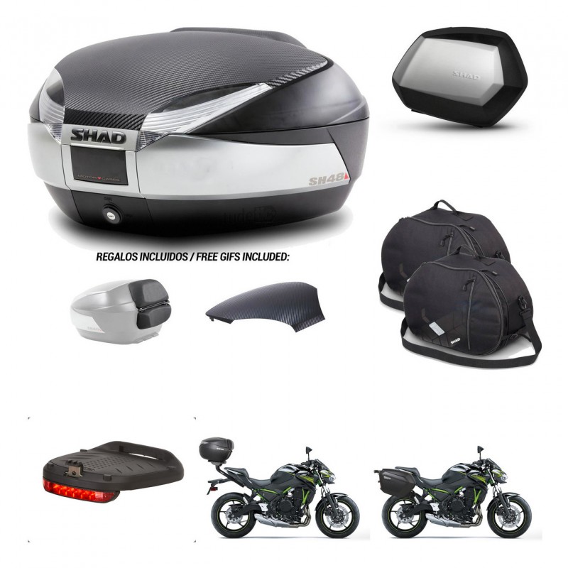 SHAD SH35 PREMIUM suitcases + mounting bracket SH48 trunk backrest cover accessories KIT-460595