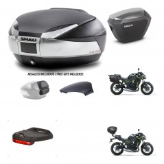 SHAD SH23 alu suitcases + mounting bracket SH48 trunk backrest cover accessories KIT-460596