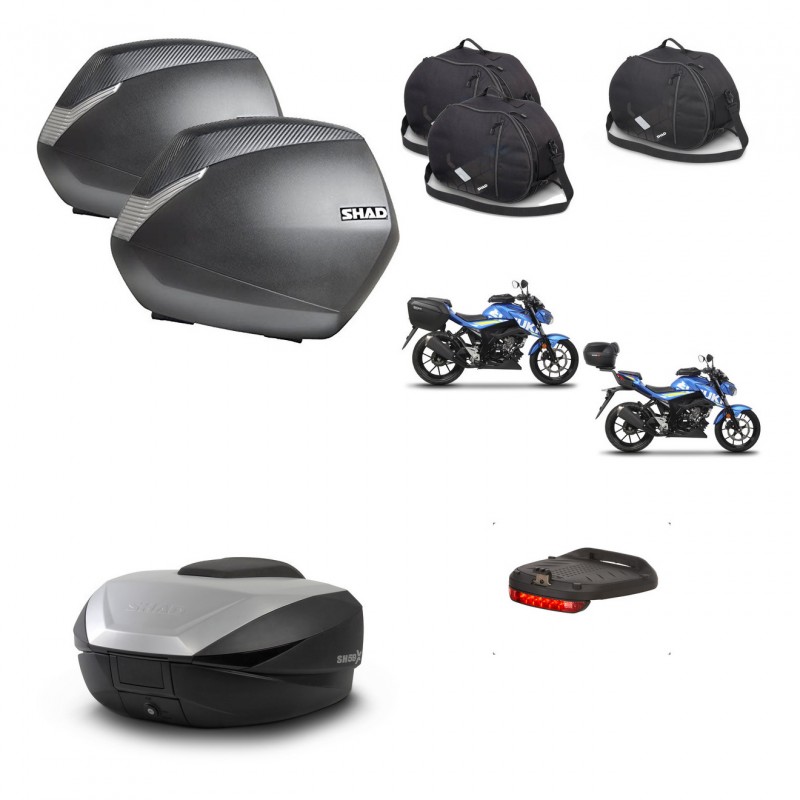SHAD SH59 trunk + mounting bracket SH36 suitcases accessories 59L KIT-460625