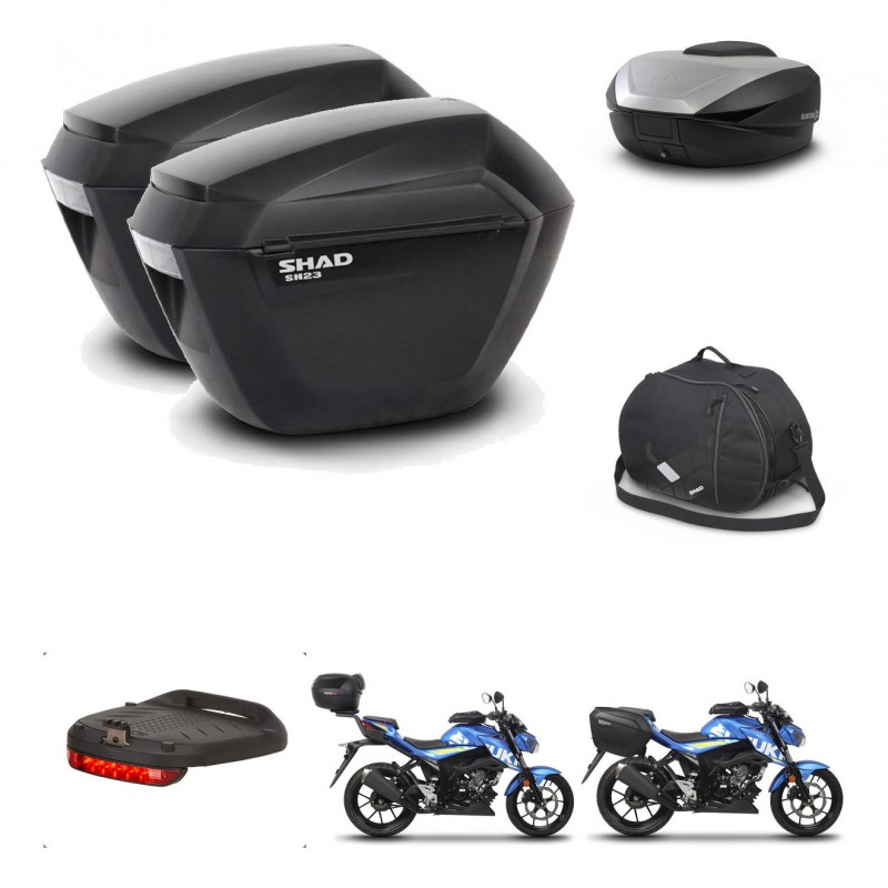 SHAD SH59 trunk + mounting bracket sh23 suitcases accessories 59L KIT-460626