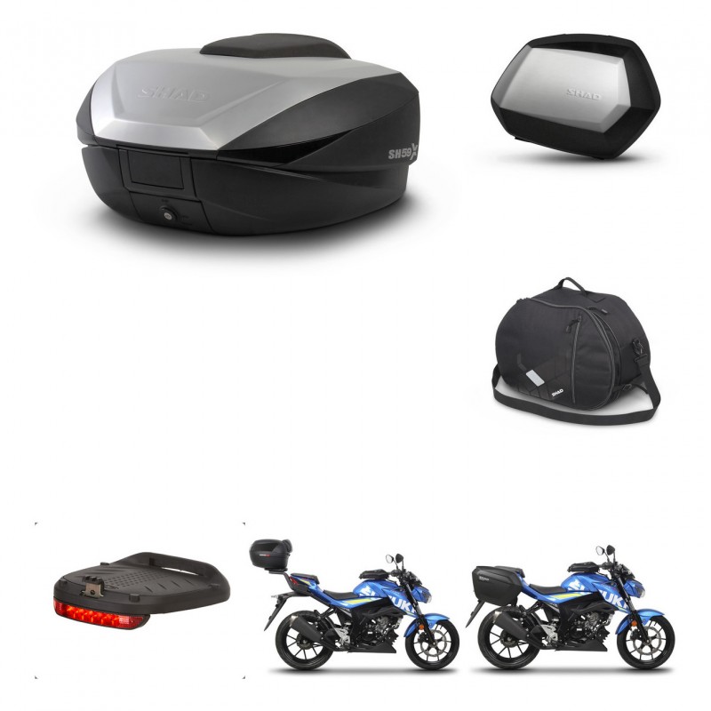 SHAD SH35 PREMIUM suitcases + mounting bracket SH59 trunk accessories 59L KIT-460627