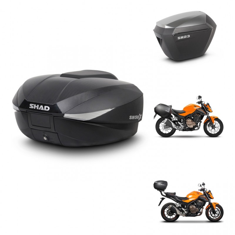 SHAD Maletas sh23 alu + soporte montaje baul SH58 KIT-460639