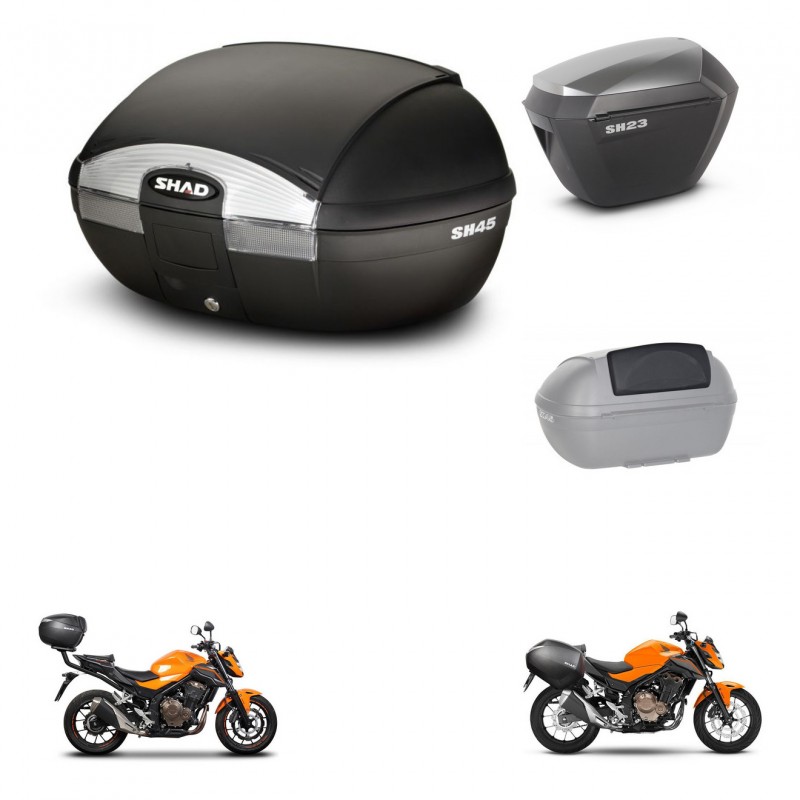 SHAD Maletas sh23 alu + soporte montaje baul SH45 accesorios KIT-460645