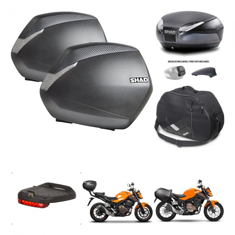 SHAD Baul SH48 tapa respaldo + soporte montaje maletas SH36 accesorios 49 L KIT-460646