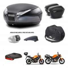 SHAD Suitcases sh23 + mounting bracket trunk SH48 backrest cover accessories 49 L KIT-460648