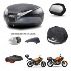 SHAD SH35 PREMIUM suitcases + mounting bracket SH48 trunk backrest cover accessories 49 L KIT-460649