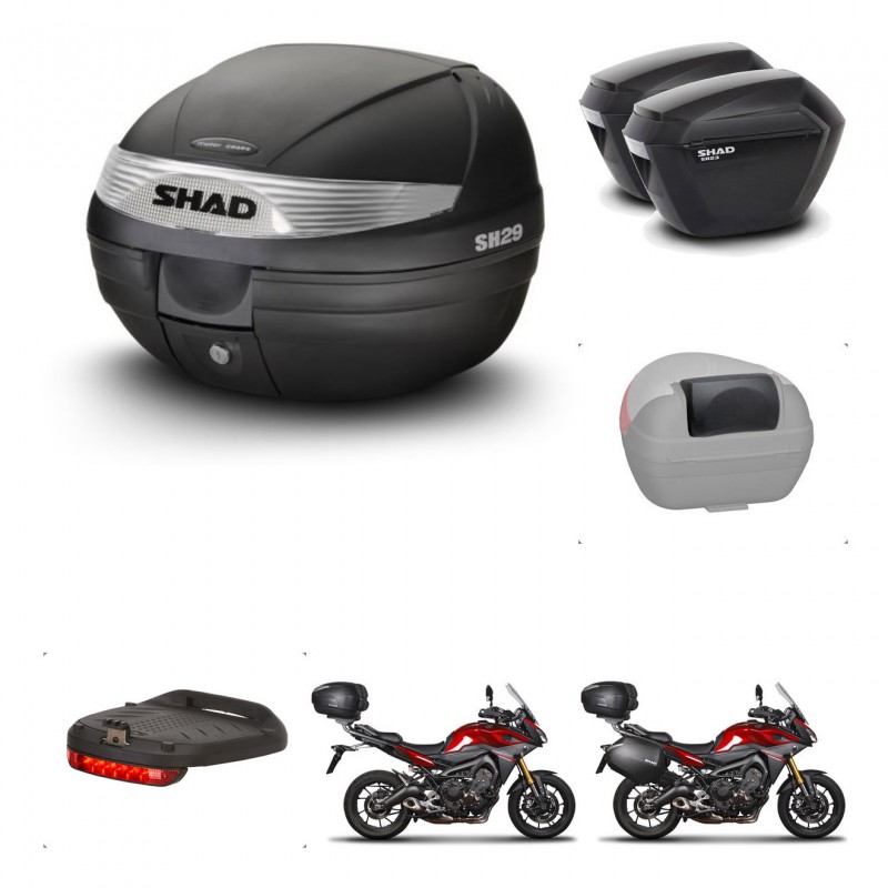 SHAD Maletas sh23 + soporte montaje baul SH29 accesorios KIT-460662