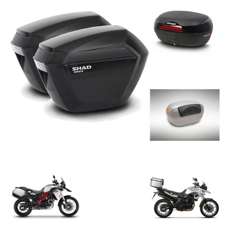 SHAD SH46 trunk + mounting bracket sh23 suitcases accessories 45 L KIT-460666