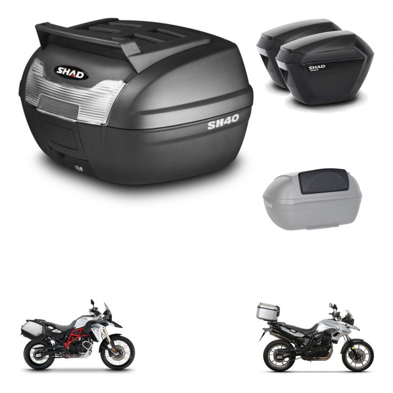 SHAD SH23 suitcases + mounting bracket SH40 trunk top grill accessories KIT-460688