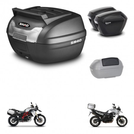 SHAD Maletas sh23 + soporte montaje baul SH40 parrilla superior accesorios KIT-460688