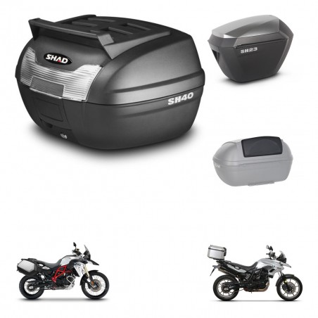 SHAD Maletas sh23 alu + soporte montaje baul SH40 parrilla superior accesorios KIT-460689