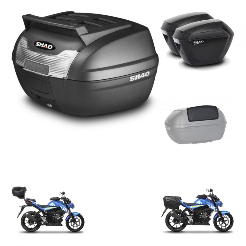 SHAD SH23 suitcases + mounting bracket SH40 trunk top grill accessories KIT-460690