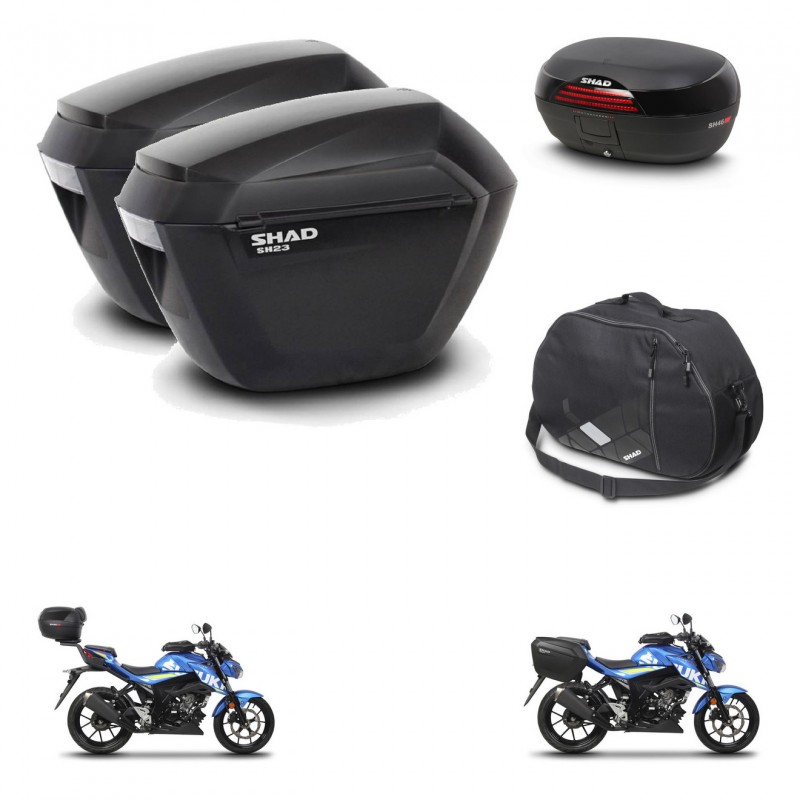 SHAD SH46 trunk + mounting bracket sh23 suitcases accessories 45 L KIT-460747