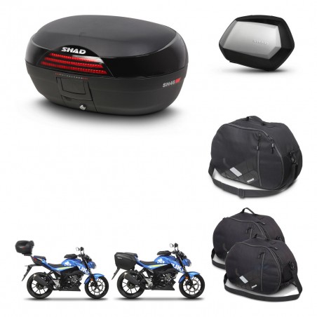 SHAD SH35 PREMIUM suitcases + mounting bracket SH46 trunk accessories 45 L KIT-460749