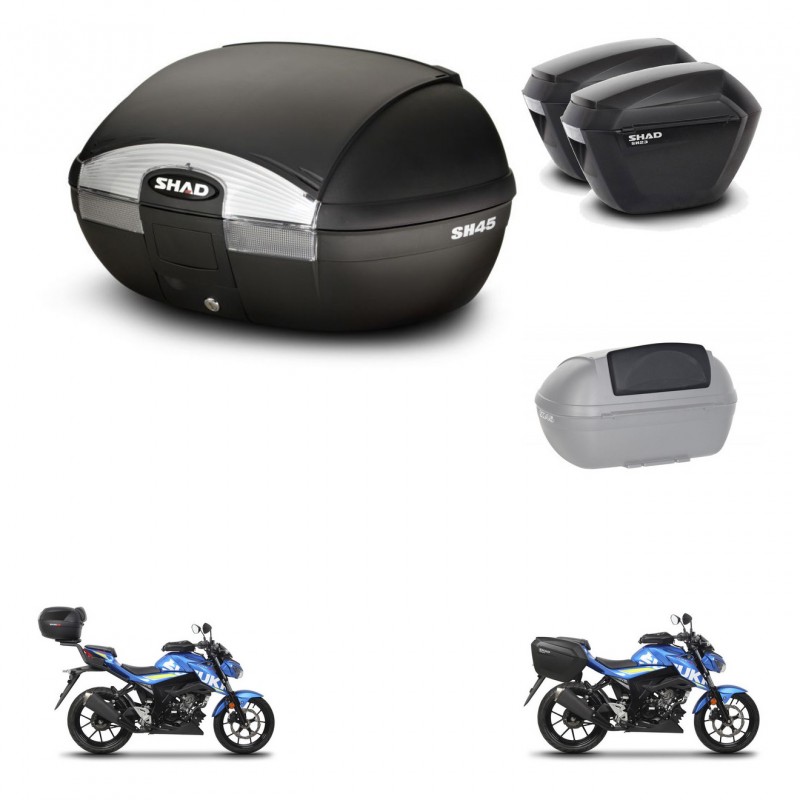 SHAD SH23 suitcases + mounting bracket SH45 trunk accessories KIT-460761