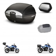 SHAD SH35 PREMIUM suitcases + mounting bracket SH45 trunk accessories KIT-460762