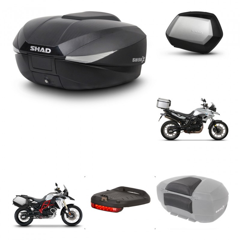 SHAD Maletas SH35 PREMIUM + soporte montaje baul SH58 accesorios KIT-460794