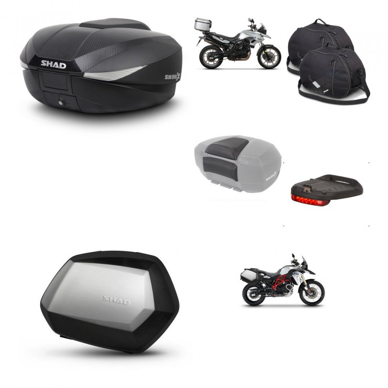 SHAD SH35 PREMIUM suitcases + mounting bracket SH58 trunk accessories KIT-460795