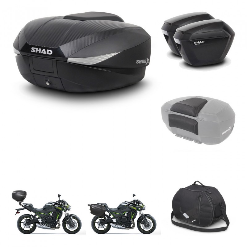 SHAD SH23 suitcases + mounting bracket SH58 trunk accessories KIT-460799