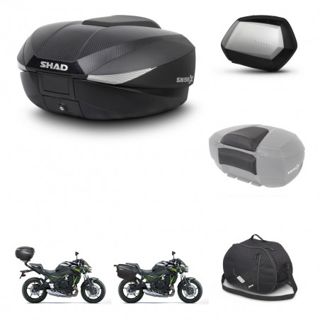 SHAD Maletas SH35 PREMIUM + soporte montaje baul SH58 accesorios KIT-460800