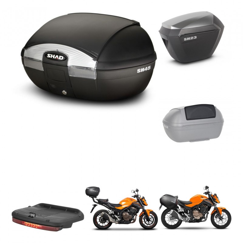 SHAD Maletas sh23 alu + soporte montaje baul SH45 accesorios KIT-460812