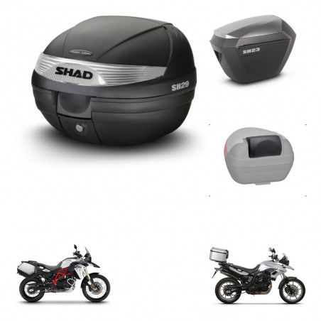 SHAD SH23 alu suitcases + mounting bracket SH29 trunk accessories KIT-460816