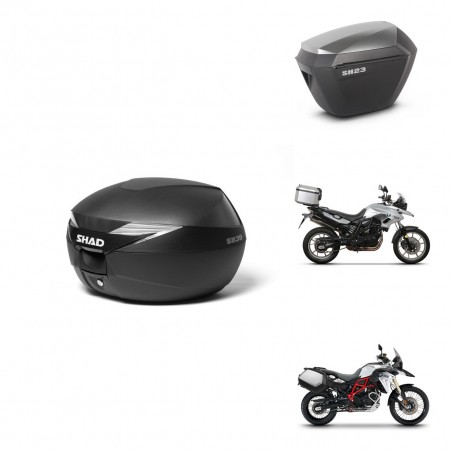 SHAD Maletas sh23 alu + soporte montaje baul SH39 KIT-460825