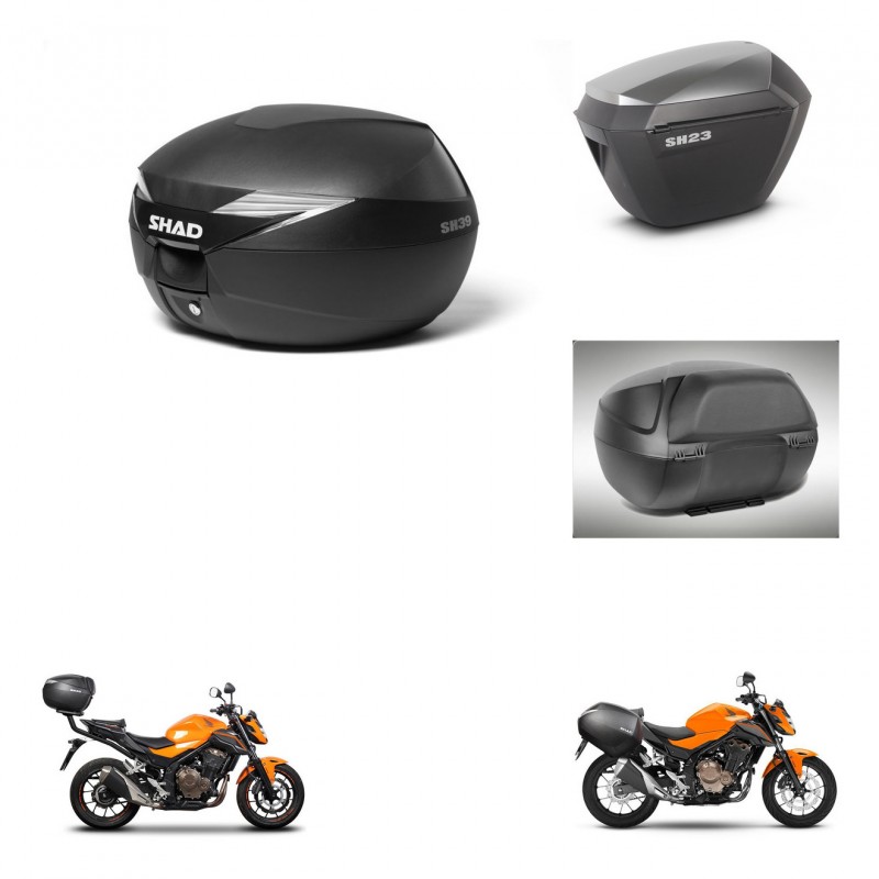 SHAD Maletas sh23 alu + soporte montaje baul SH39 accesorios KIT-460833