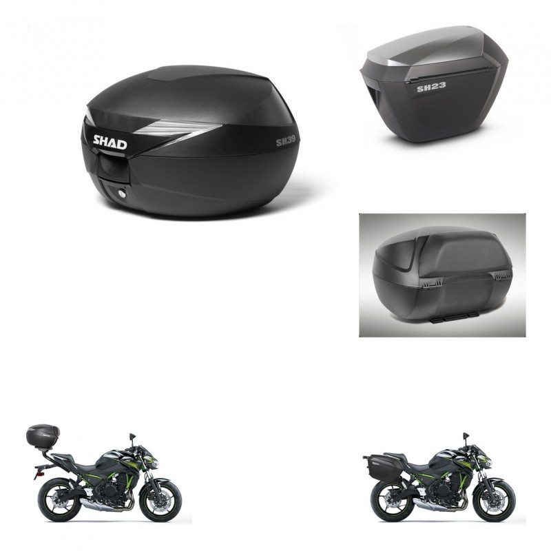 SHAD Maletas sh23 alu + soporte montaje baul SH39 accesorios KIT-460839