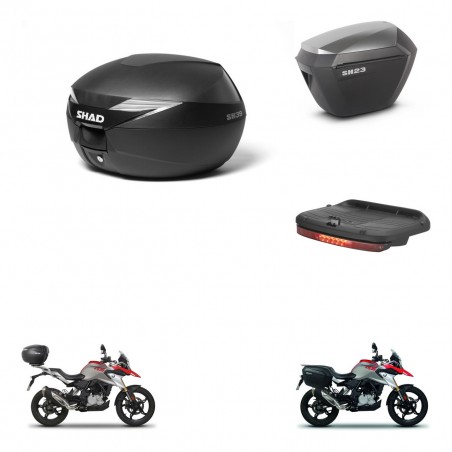SHAD Maletas sh23 alu + soporte montaje baul SH39 accesorios KIT-460843