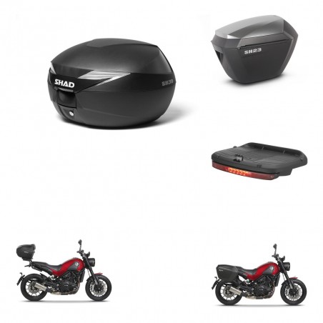 SHAD Maletas sh23 alu + soporte montaje baul SH39 accesorios KIT-460851