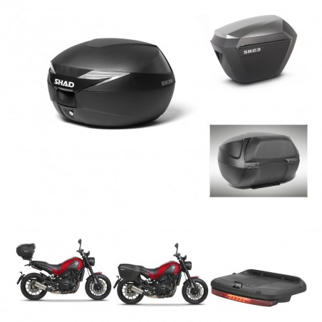 SHAD SH23 alu suitcases + mounting bracket SH39 trunk accessories KIT-460855