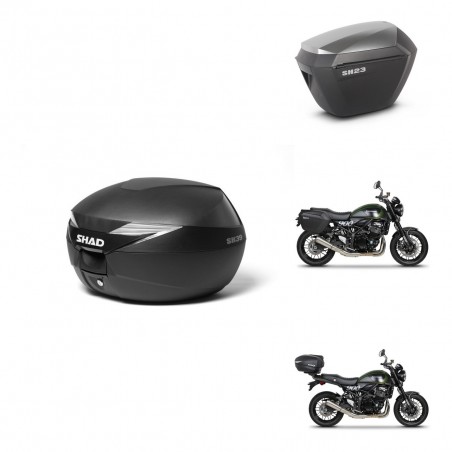 SHAD SH23 alu suitcases + mounting bracket SH39 trunk KIT-460857