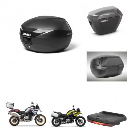 SHAD Maletas sh23 alu + soporte montaje baul SH39 accesorios KIT-460871