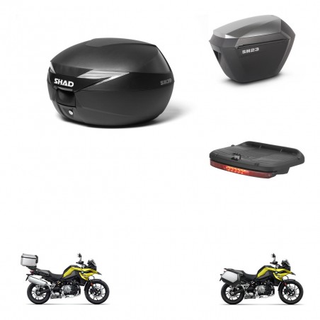 SHAD Maletas sh23 alu + soporte montaje baul SH39 accesorios KIT-460883