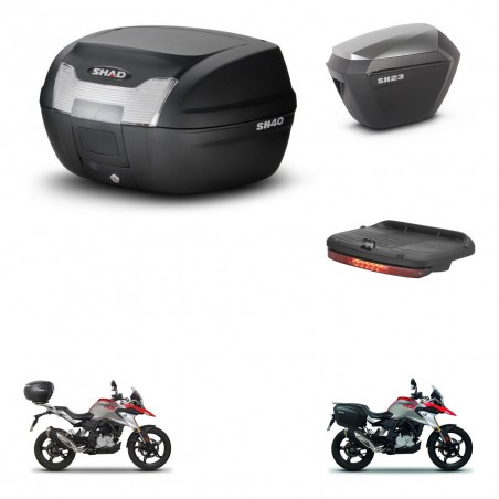 SHAD Maletas sh23 alu + soporte montaje baul SH40 accesorios KIT-460891
