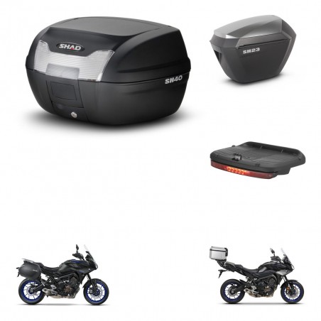 SHAD SH23 alu suitcases + mounting bracket SH40 trunk accessories KIT-460923