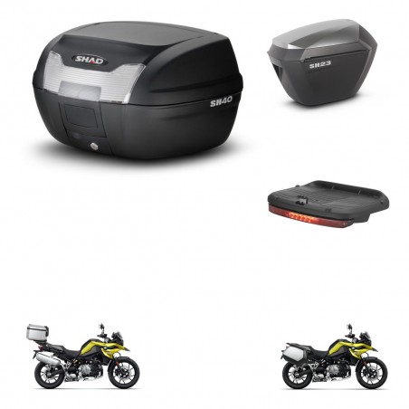 SHAD SH23 alu suitcases + mounting bracket SH40 trunk accessories KIT-460931