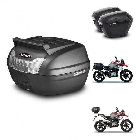 SHAD Maletas sh23 + soporte montaje baul SH40 parrilla superior KIT-460936