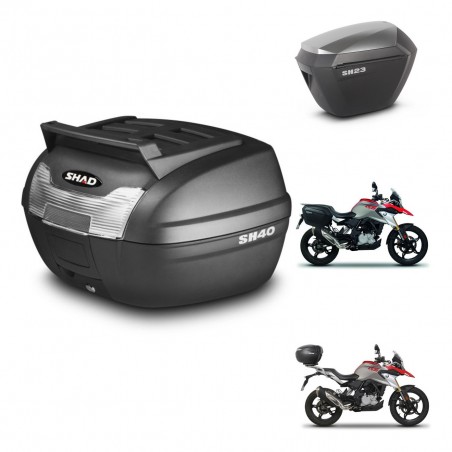 SHAD Maletas sh23 alu + soporte montaje baul SH40 parrilla superior KIT-460937