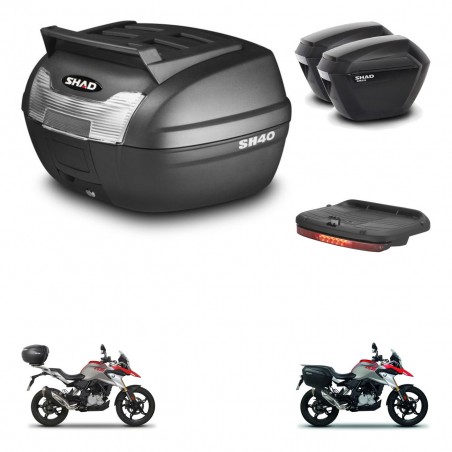 SHAD Maletas sh23 + soporte montaje baul SH40 parrilla superior accesorios KIT-460938