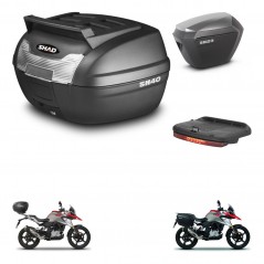 SHAD Maletas sh23 alu + soporte montaje baul SH40 parrilla superior accesorios KIT-460939