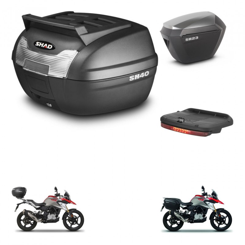 SHAD Maletas sh23 alu + soporte montaje baul SH40 parrilla superior accesorios KIT-460939