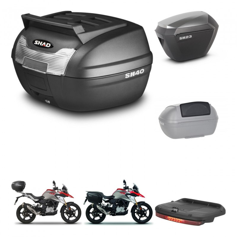 SHAD Maletas sh23 alu + soporte montaje baul SH40 parrilla superior accesorios KIT-460943